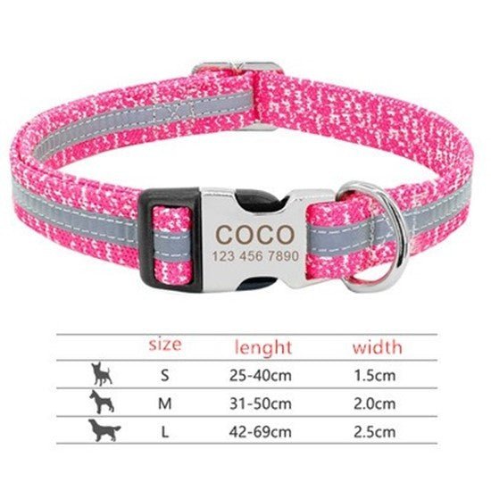 Alloy Polyester Personalised Pet Collar 🐾 - My Store