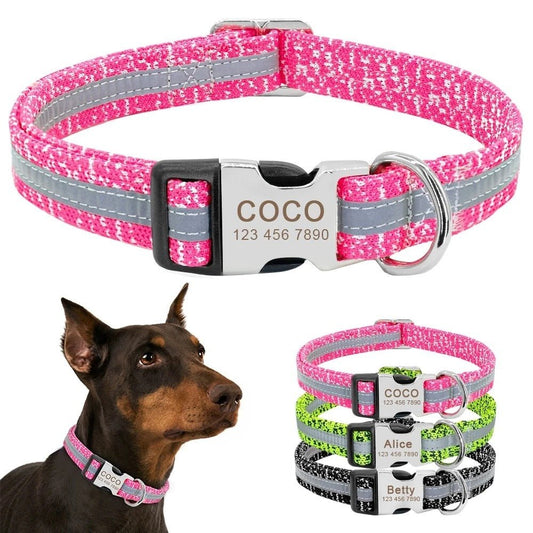 Alloy Polyester Personalised Pet Collar 🐾 - My Store