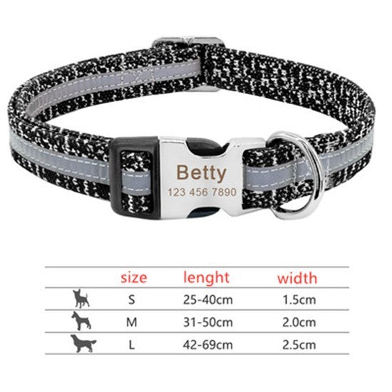 Alloy Polyester Personalised Pet Collar 🐾 - My Store