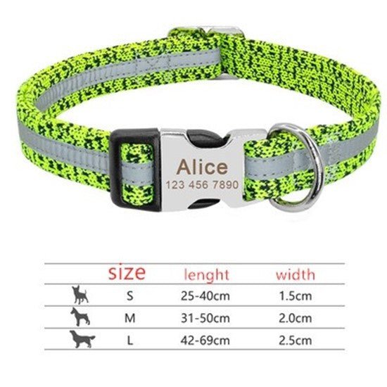 Alloy Polyester Personalised Pet Collar 🐾 - My Store