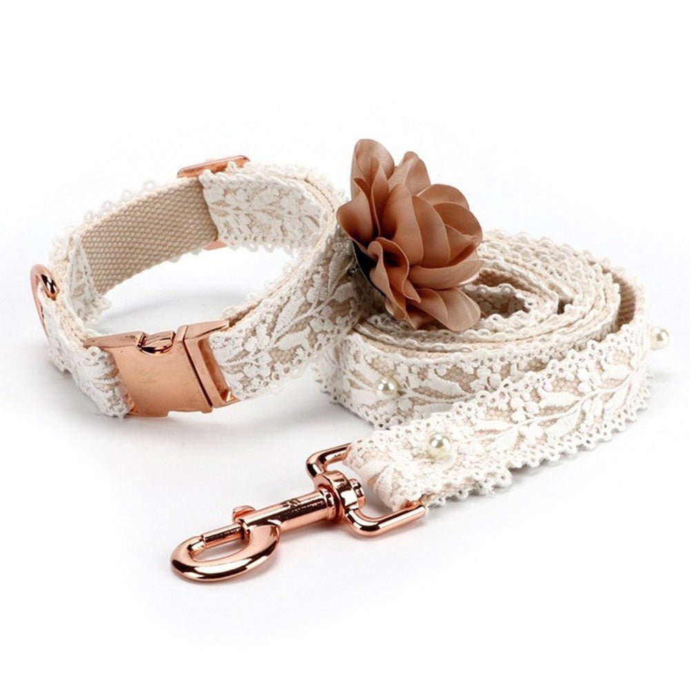 Elegant Lace Flower Pet Harness & Leash Set - My Store