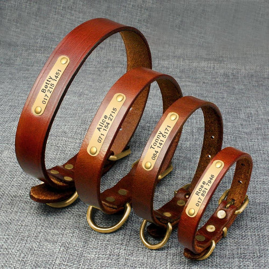 Pet Collar Custom Genuine Leather Dog Collar - My Store