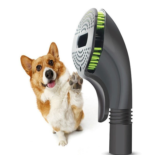 Sleek Black & Green Pet Grooming Brush for Loose Puppy Hair - My Store